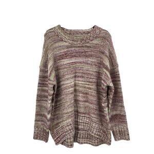 Old Navy Chunky Knit Green Purple Marled Sweater Women’s XL